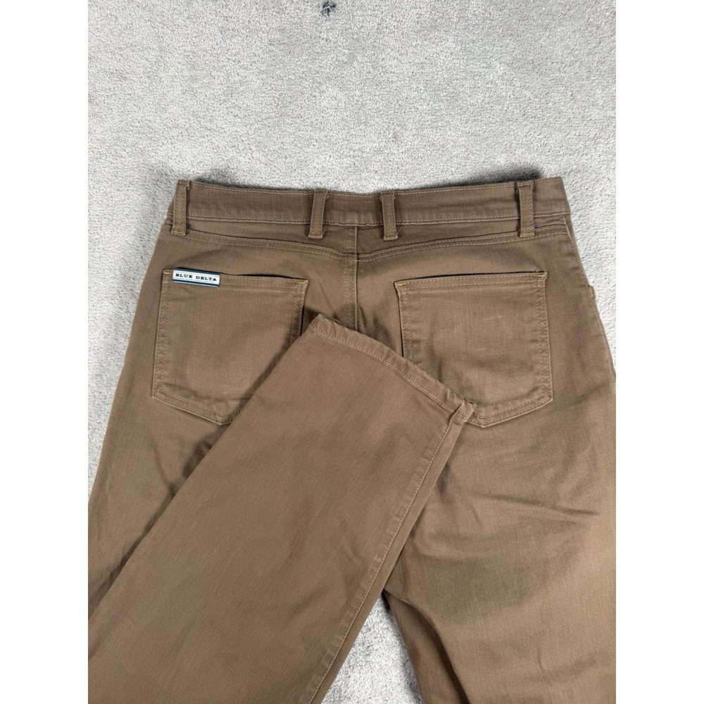 Blue Delta Pants Mens 34x29 Copper Denim Tom James Custom Straight Leg Jeans Euc